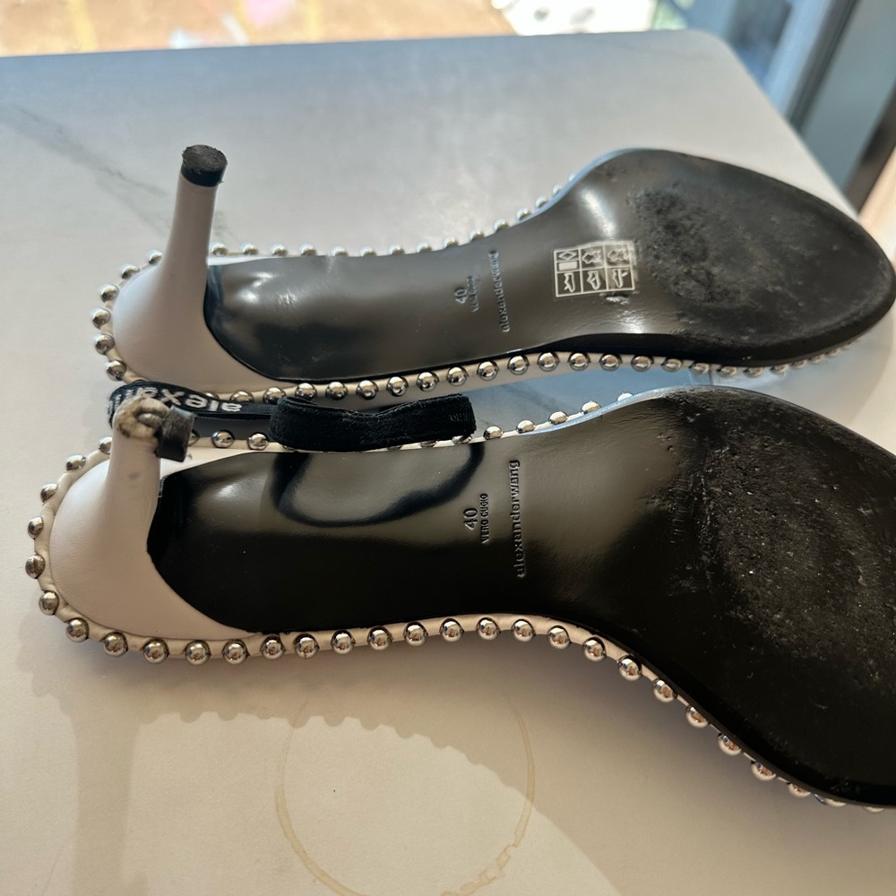 Alexander Wang White Studded Sandals View 3